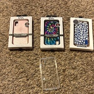 Case-Mate Barely There iPhone XS Case - Pink, Tie-Dye, clear/white Leopard